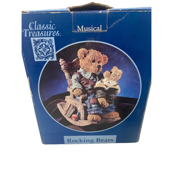 Vintage Classic Treasures Musical PAPA Bear Figurine Rocking Chair Music Box - Picture 3 of 8